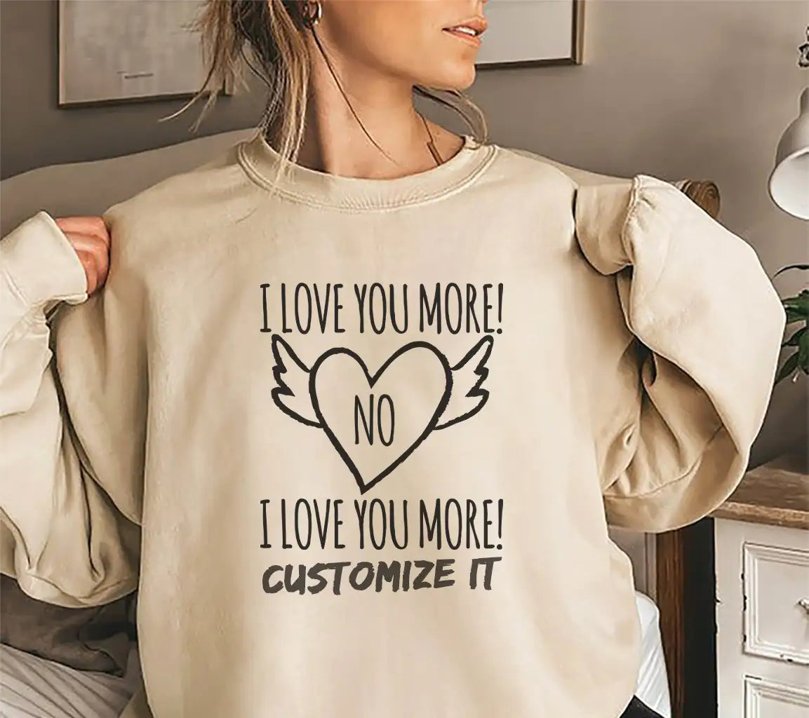 I Love You More Heart with Wings SVG T-Shirt Design SVG
