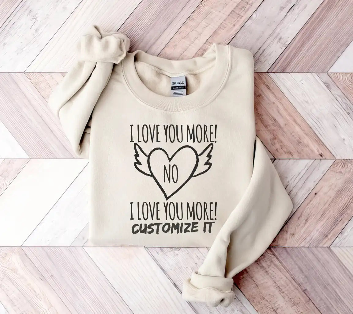 I Love You More Heart with Wings SVG T-Shirt Design SVG