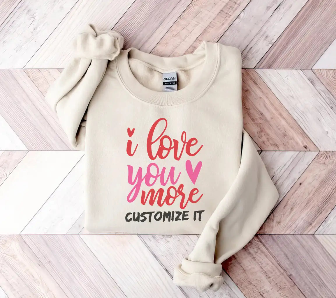 I Love You More Red & Pink SVG Design for T-shirts SVG