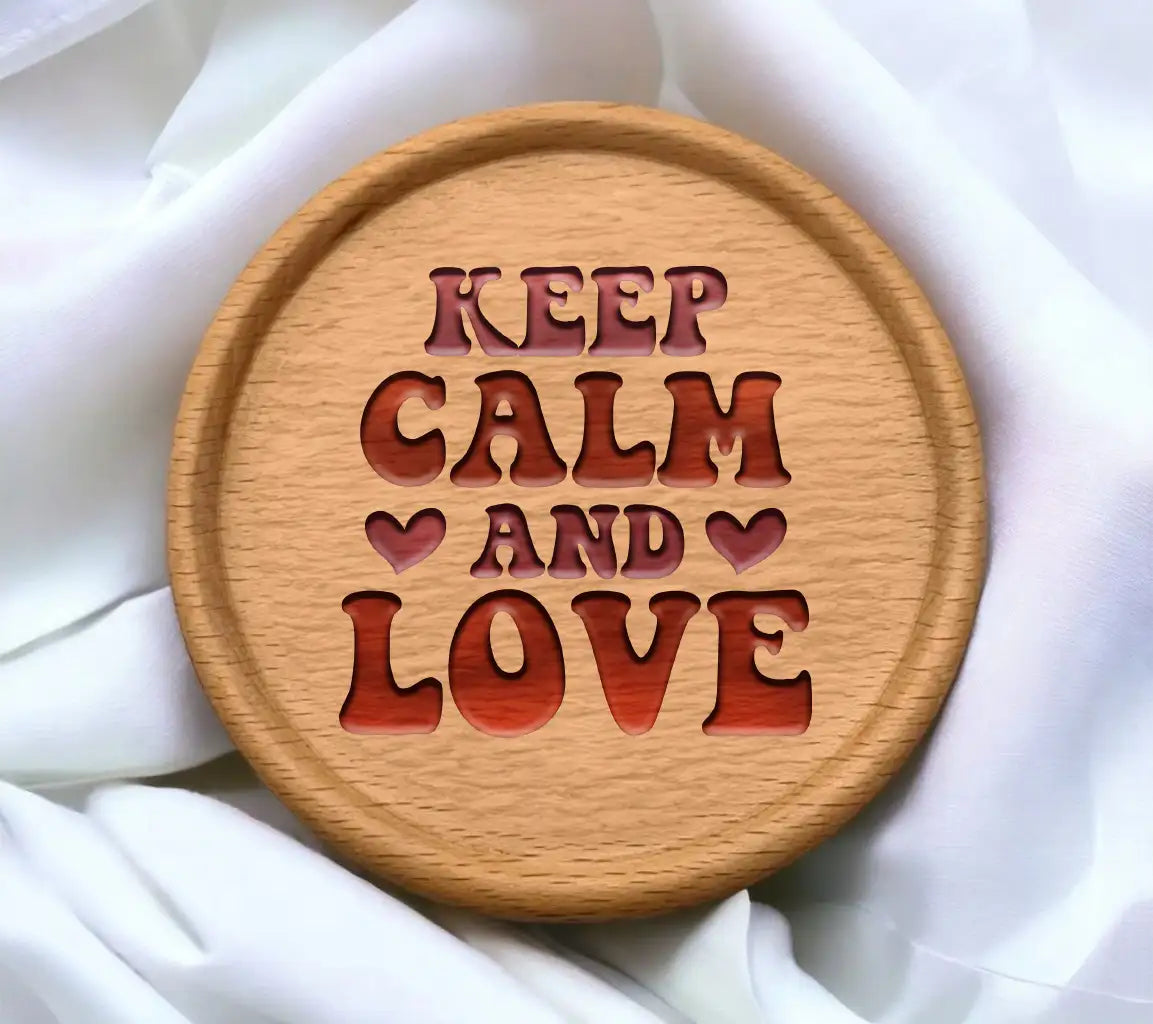 Keep Calm And Love - Red & Pink SVG Design for T-Shirts SVG