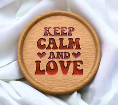 Keep Calm And Love - Red & Pink SVG Design for T-Shirts SVG