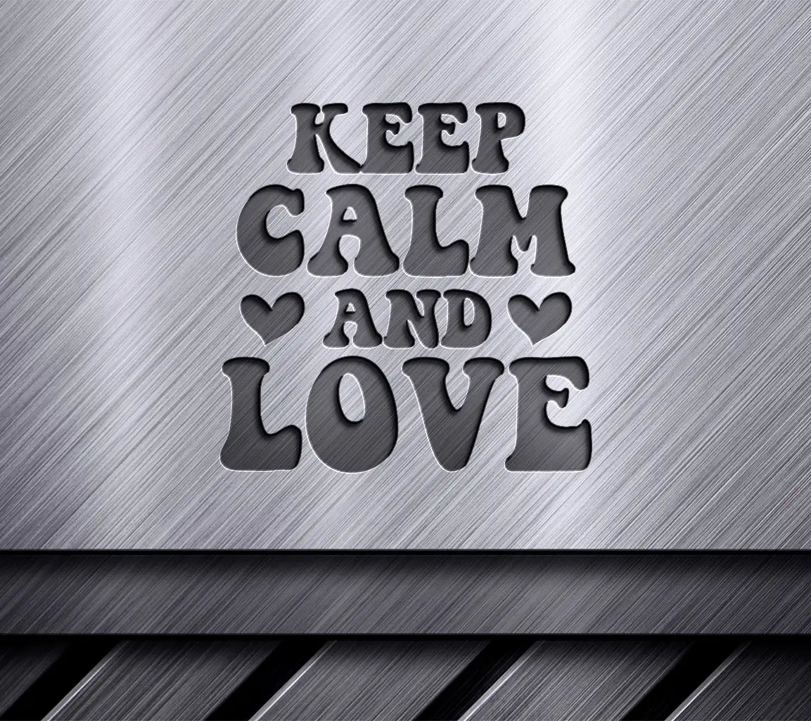 Keep Calm And Love - Red & Pink SVG Design for T-Shirts SVG