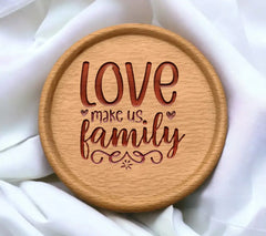 Love Makes Us Family SVG Design - T-Shirt & Family Decor SVG