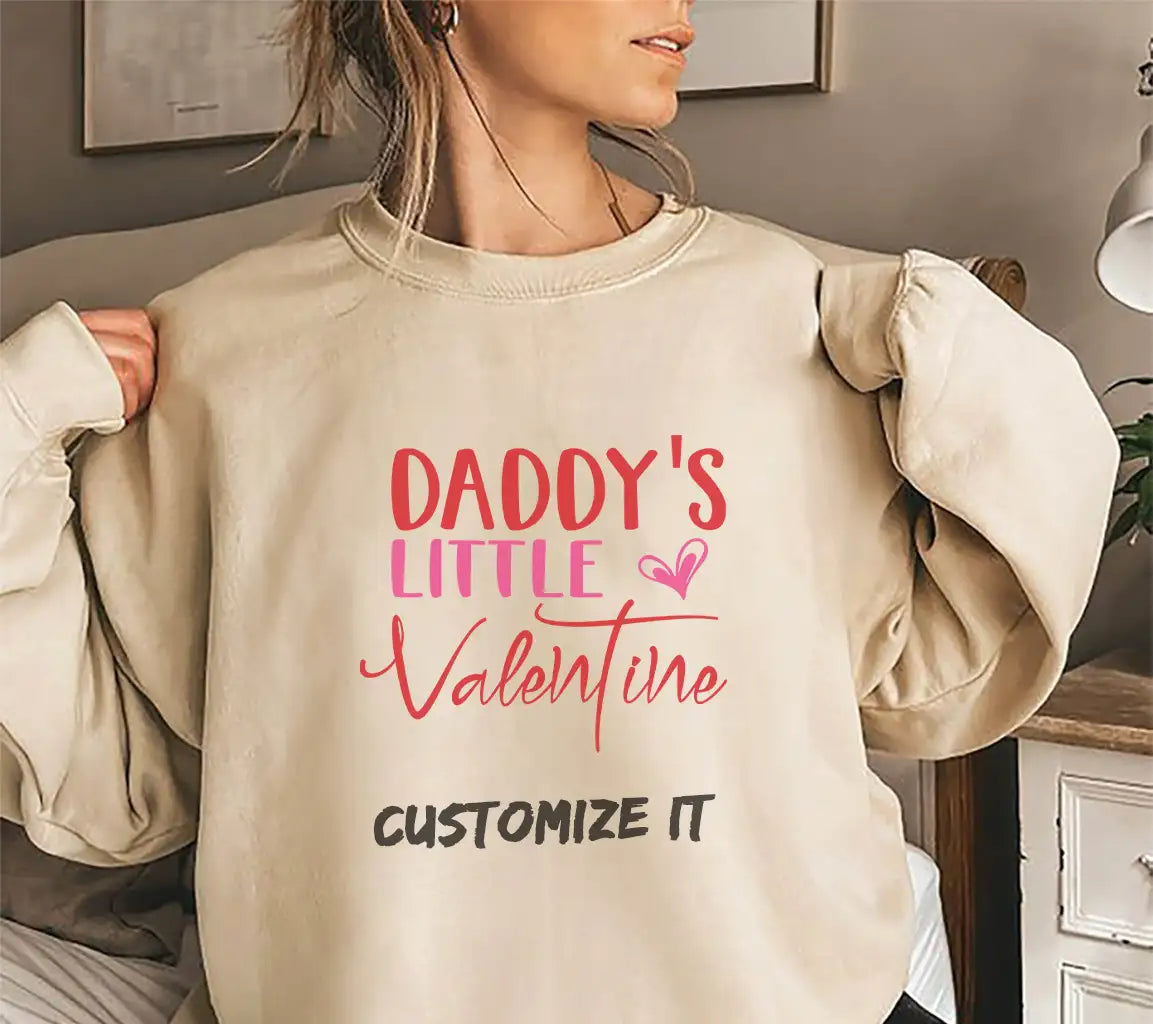 Daddys Little Valentine SVG Design - T-Shirt Cut File SVG
