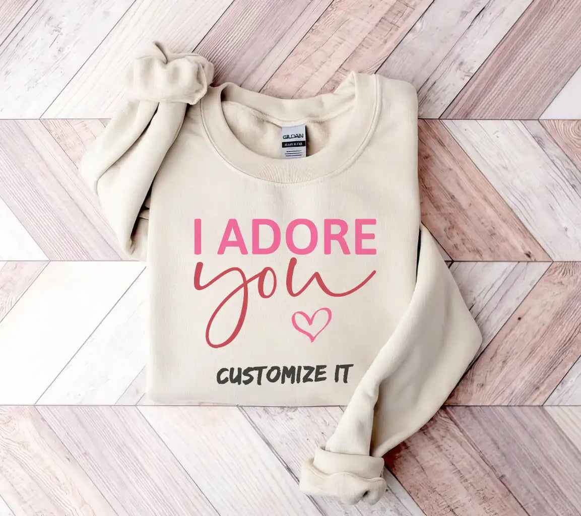 I Adore You Pink & Red SVG Cut File - Valentines Day Design SVG