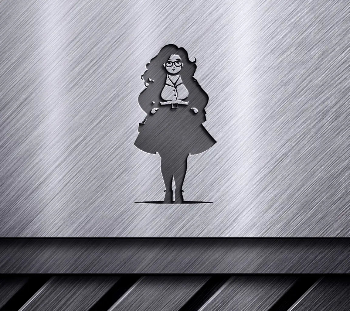 Empowering Plus Size Woman with Glasses -  SVG SVG