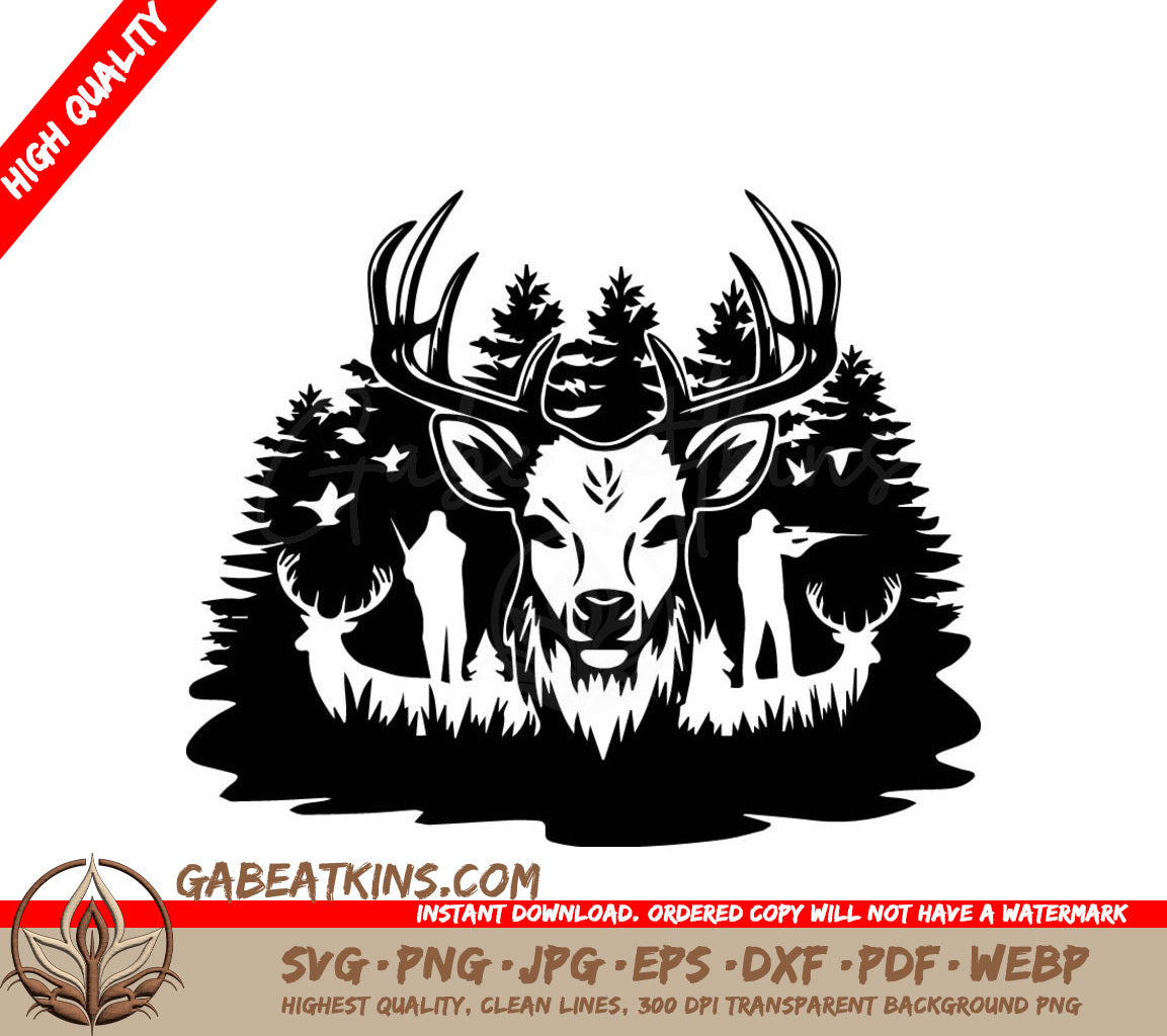  A Deer In The Woods SVG - Deer Hunting SVG SVG