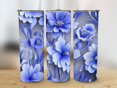 Delphinium Flower Tumbler Wrap | 20 Oz Skinny Tumbler Wrap | 3D Seamless Design | Tumbler Wrap | 3d Delphinium Flower, 3d flowers, 3d tumbler design, 3d tumbler wrap, Colorful, delphinium flower, flower tumbler wrap, lily tumbler design, skinny tumbler wrap, sublimation design, tumbler design, tumbler wrap, white tumbler wrap | Gabe Atkins Designs