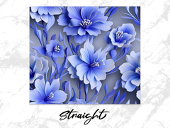 Delphinium Flower Tumbler Wrap | 20 Oz Skinny Tumbler Wrap | 3D Seamless Design - Gabe Atkins Designs
