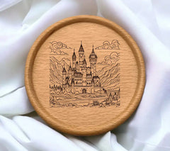  Castle Mountain Landscape SVG - Detailed Coloring Drawing SVG
