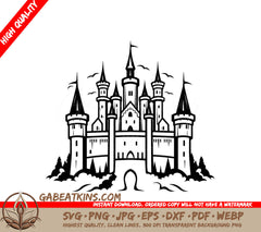  Castle with Birds SVG - Mini Truck & Nano Navigator Vector Graphics SVG