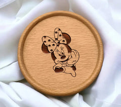 Minnie Mouse Smiling SVG -  Polka Dot Ears Drawing SVG