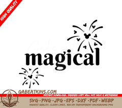  Fireworks And The Word Magical SVG - Disney SVG Magical Fireworks SVG