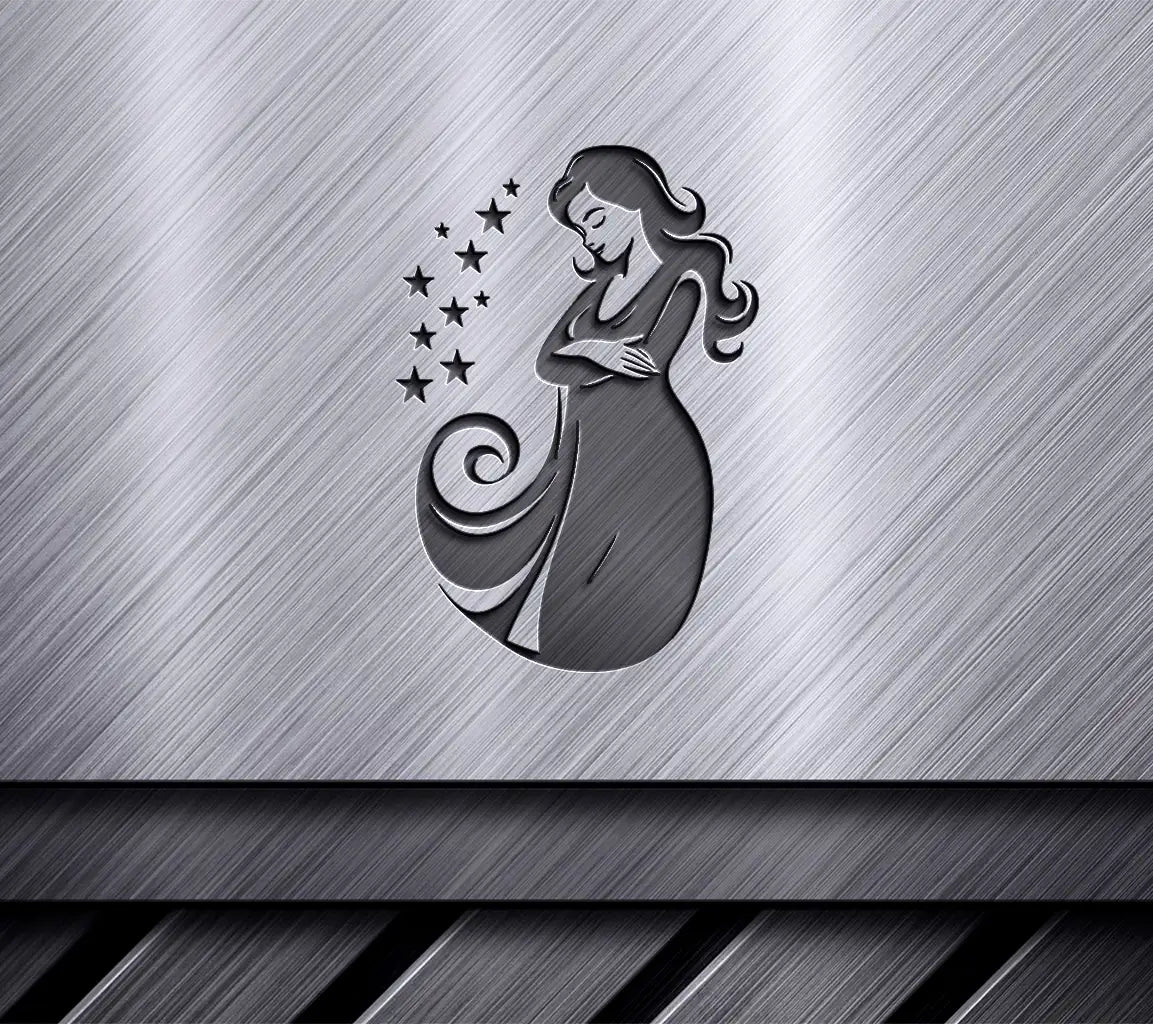  Pregnant Woman with Stars SVG - Divine Expectancy Design SVG
