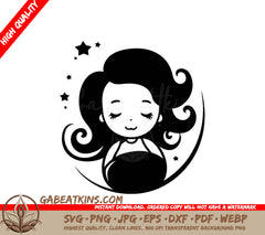  Pregnant Woman SVG - Divine Expectancy Maternity Vector Emblem SVG
