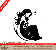  Pregnant Woman SVG - Divine Expectancy Maternity Icon SVG