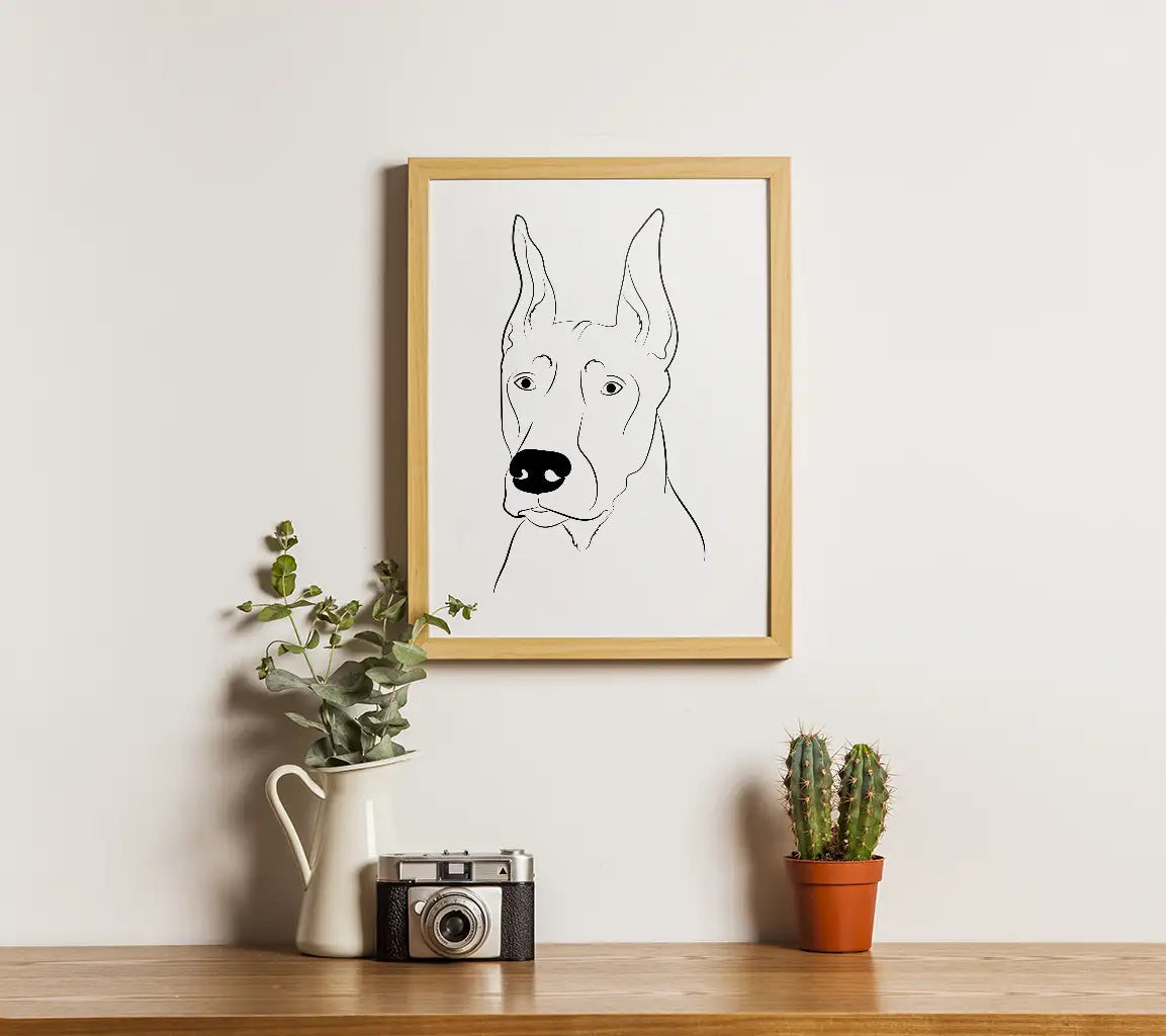 Doberman Sitting Down -  Dog SVG SVG