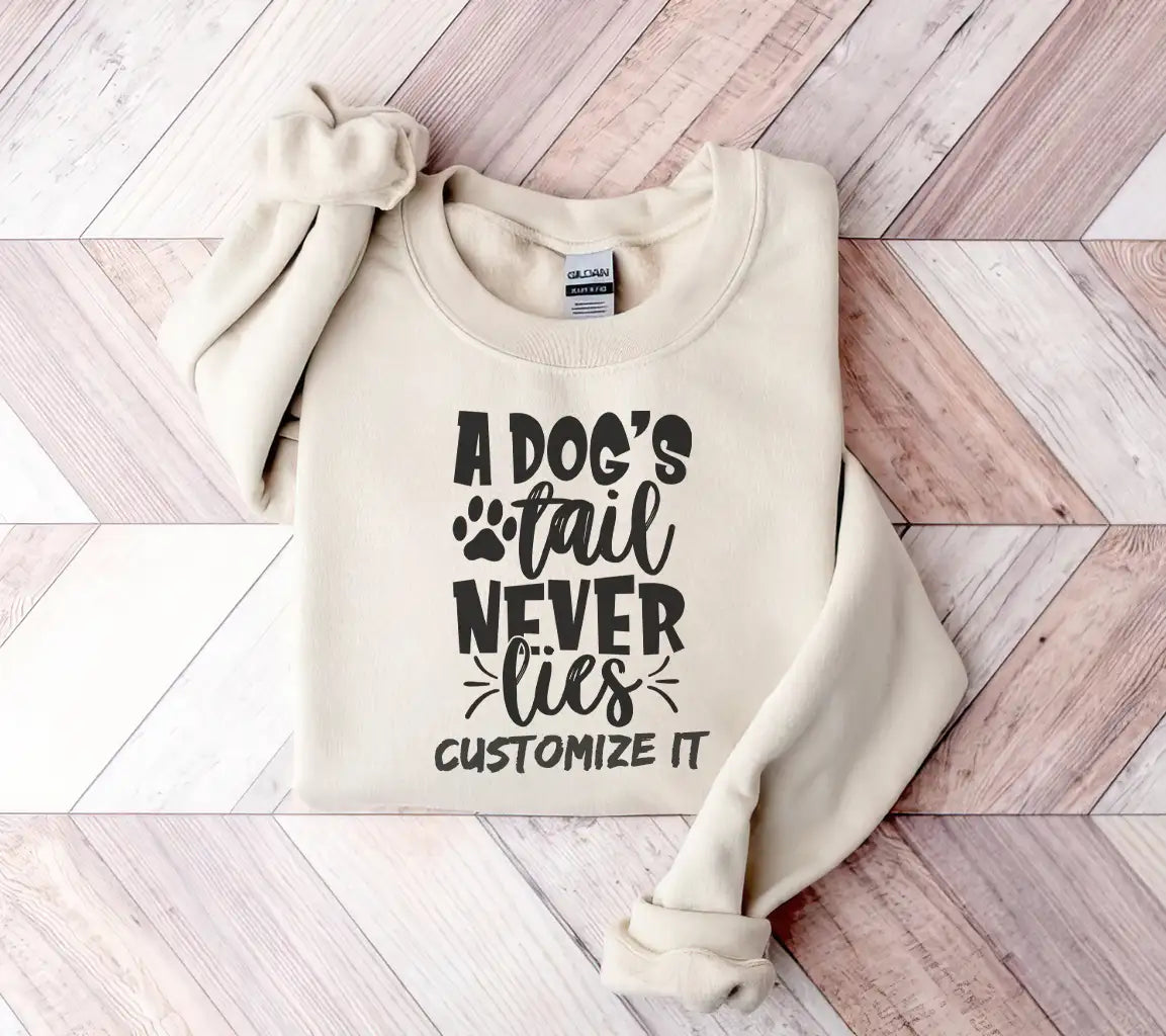 Dogs Tail Never Lies SVG - White Background SVG