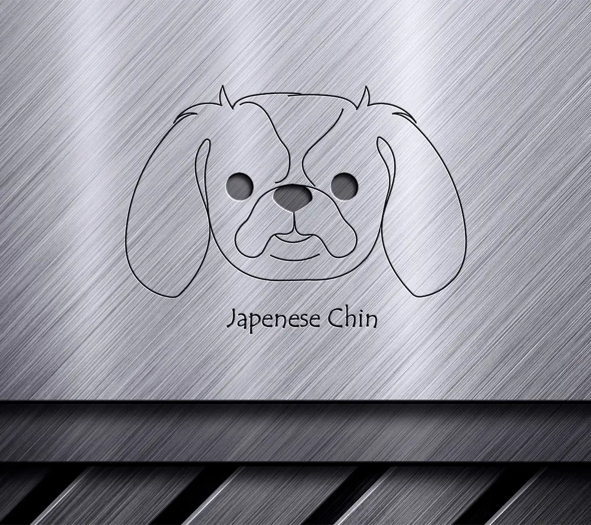 Japanese Chin Dog Face SVG -  Drawing SVG