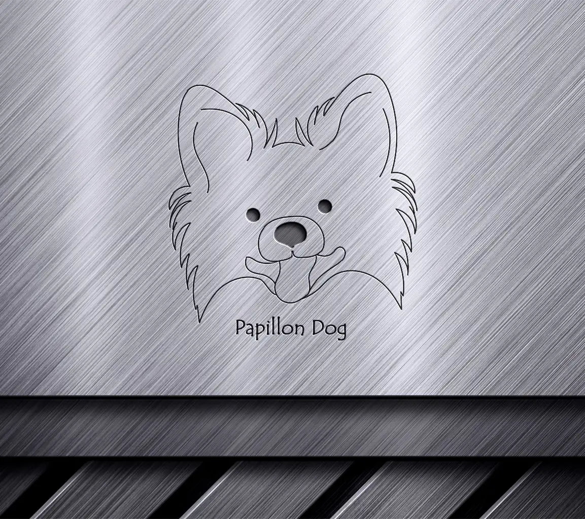  Papillon Dog SVG - Portrait Drawing SVG