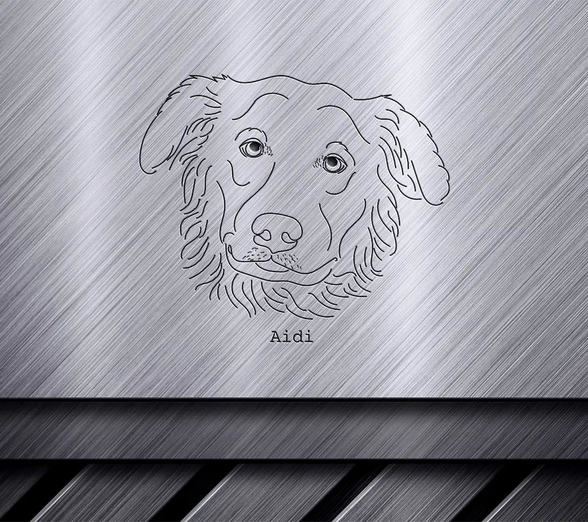 Aidi Dog SVG -  Outline Drawing SVG