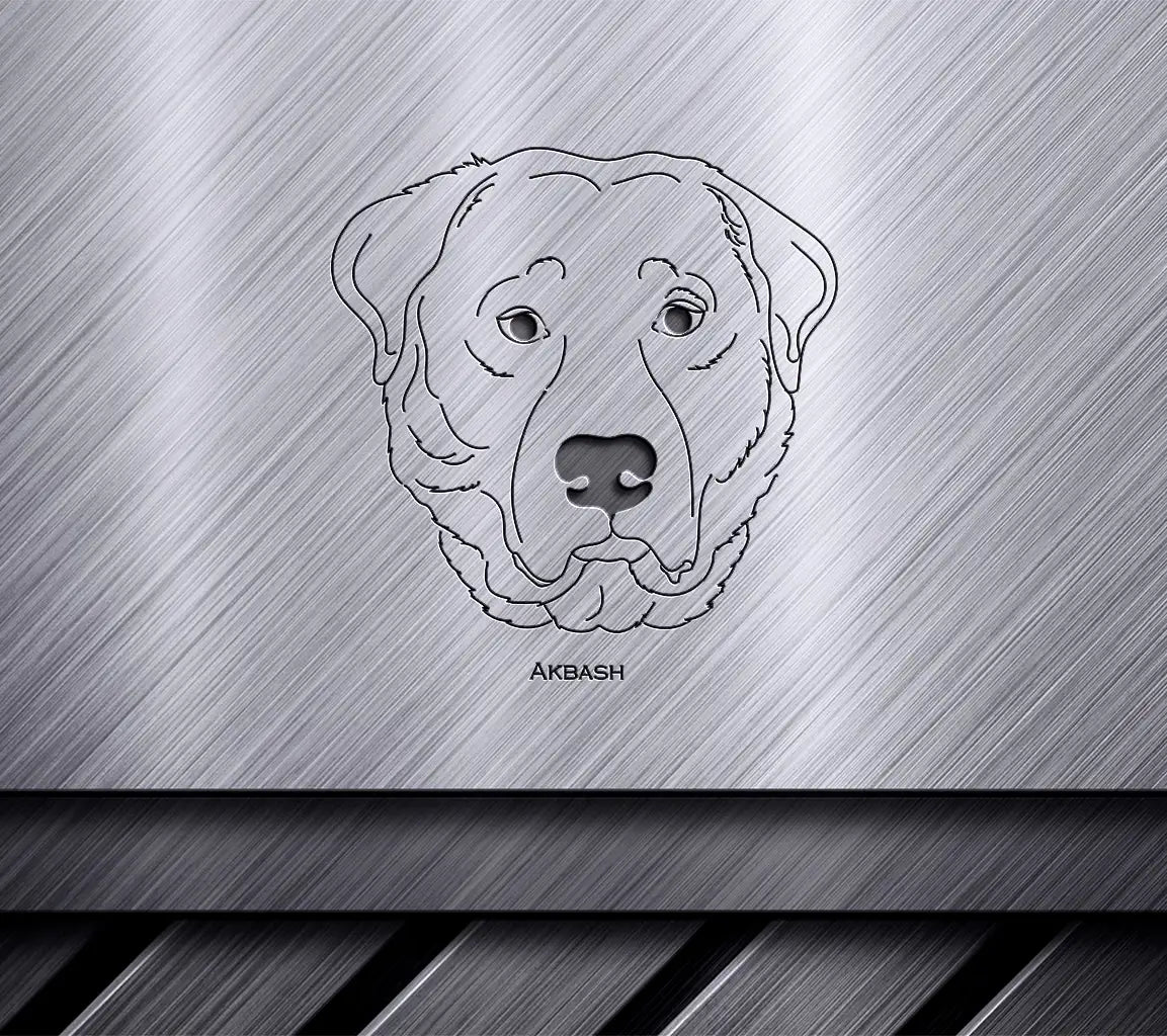 Akbash Dog Breed Outline SVG -  Drawing SVG