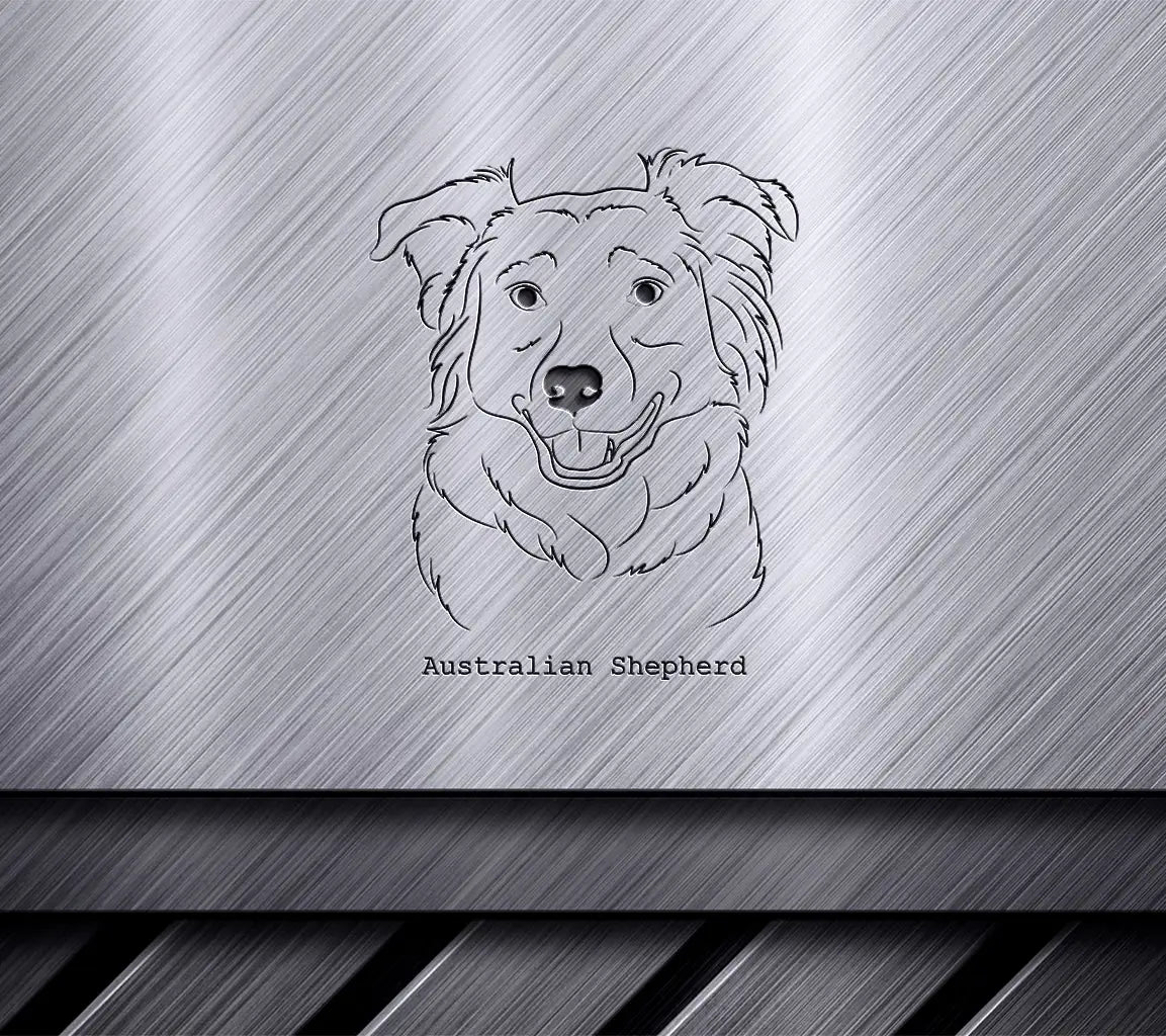 Australian Shepherd SVG -  Line Drawing SVG