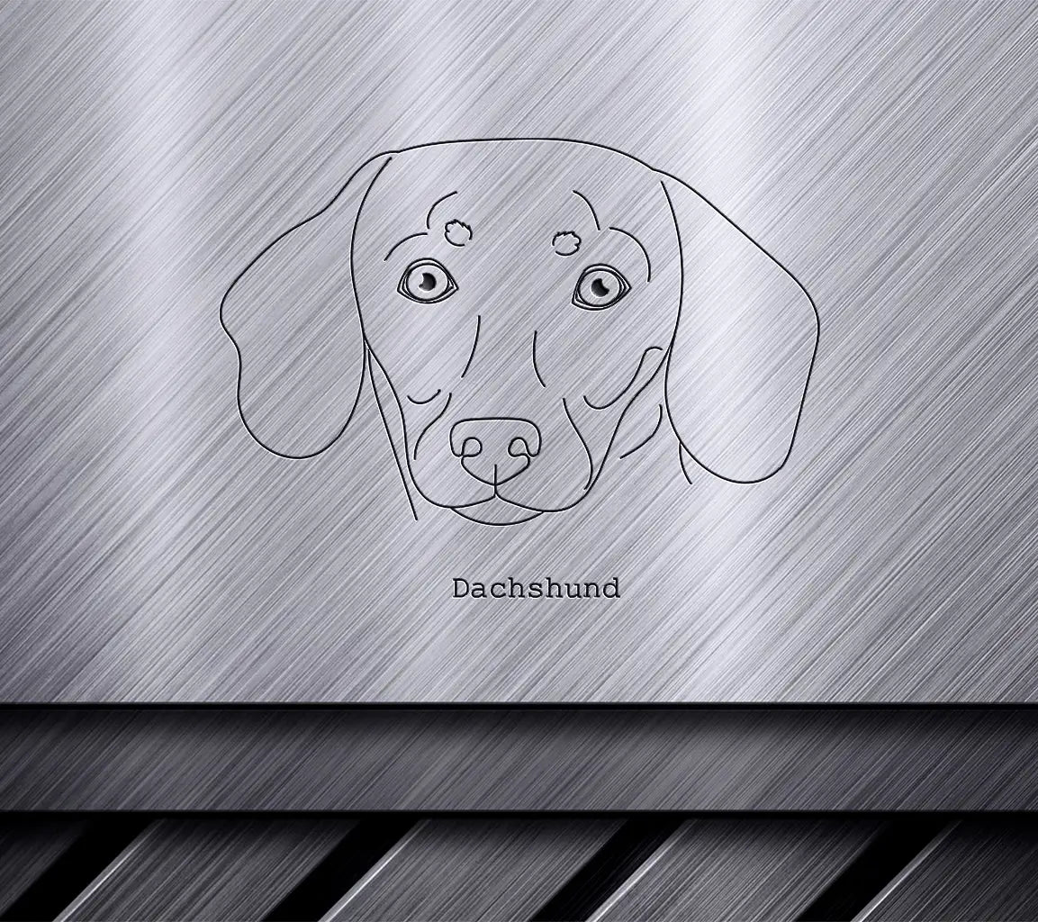 Dachshund Face SVG -  Outline Drawing SVG