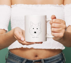 Danish Spitz Dog SVG -  Outline Drawing SVG