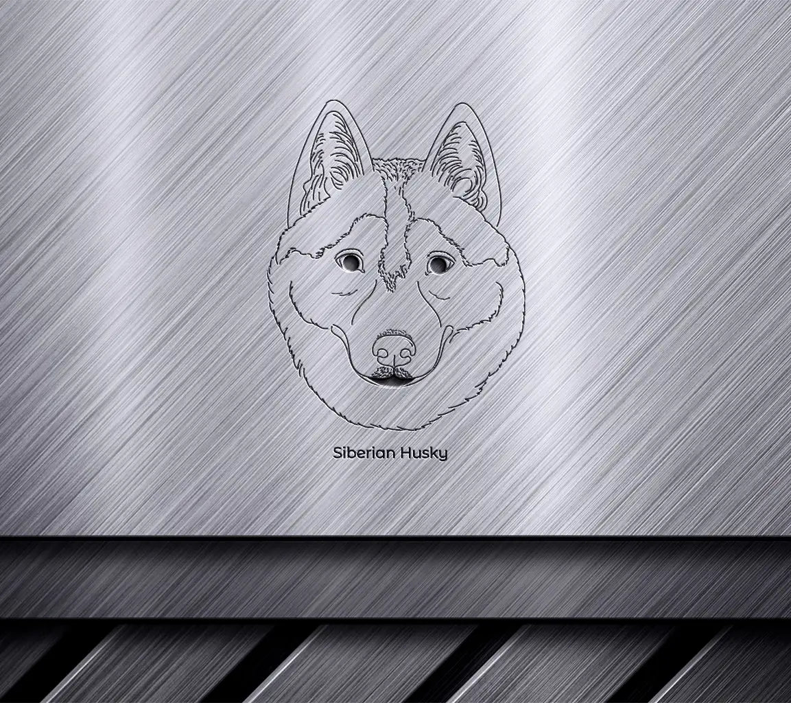 Siberian Husky Outline SVG -  Dog Breed Drawing SVG