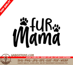  Fur Mama SVG Design for Dog Lovers SVG