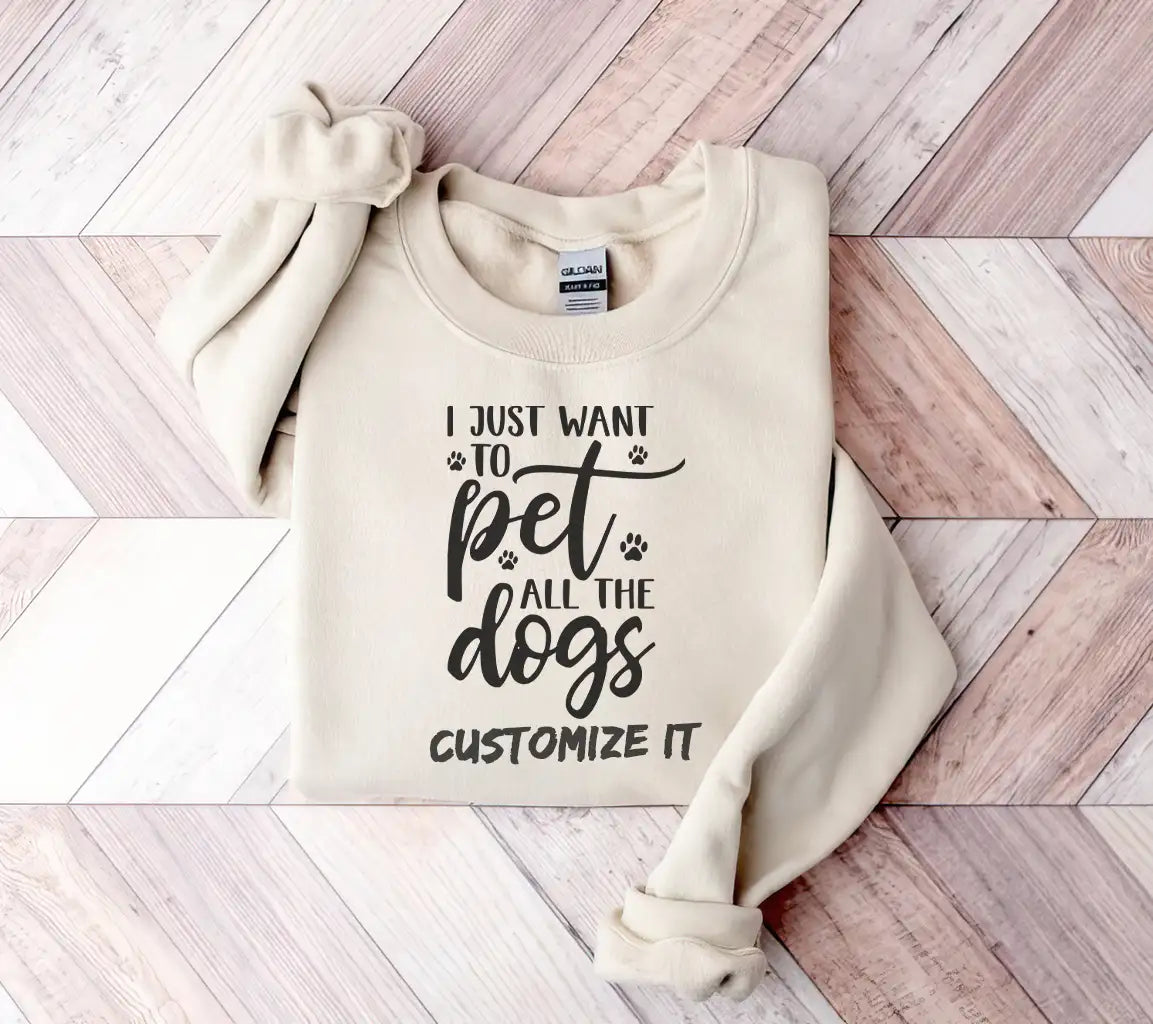 I Just Want To Pet All The Dogs SVG - Dog Lover Poster Design SVG