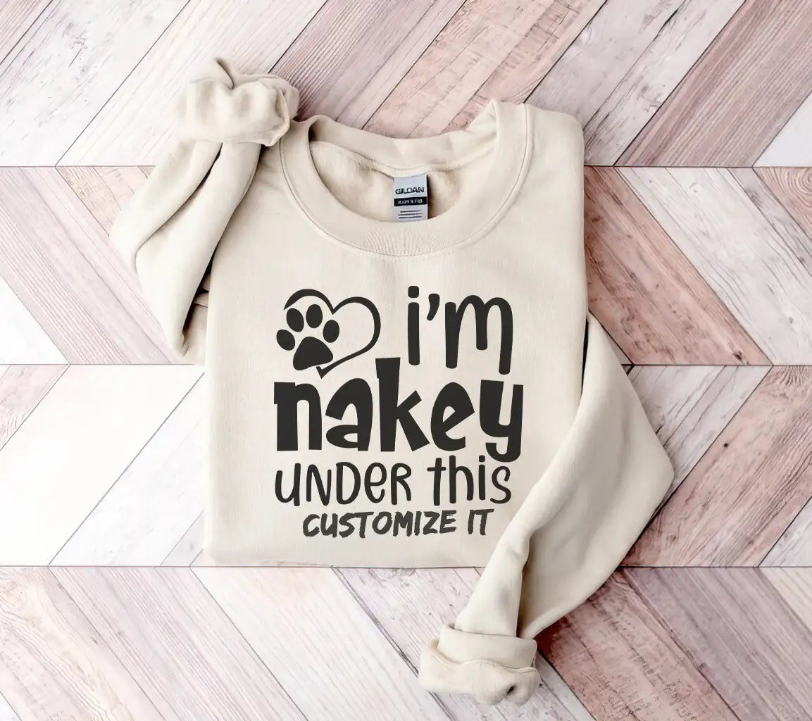 Dog Im Nakey Under This SVG Sign SVG