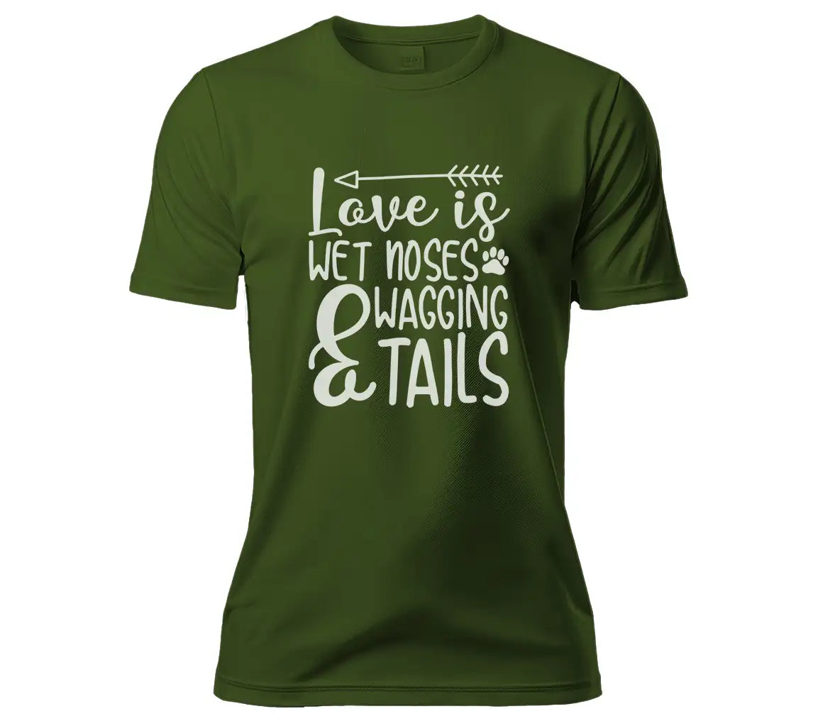 Love Is Wet Noses & Wagging Tails SVG - Dog Lover Design SVG