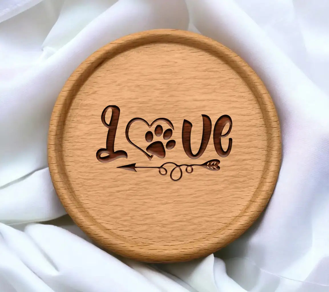 Love Heart Paw Print Arrow SVG - Dog Lover Design SVG