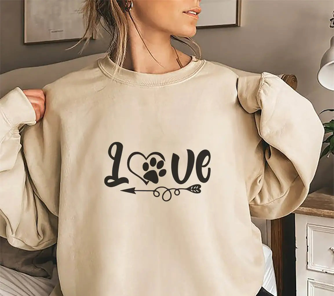 Love Heart Paw Print Arrow SVG - Dog Lover Design SVG