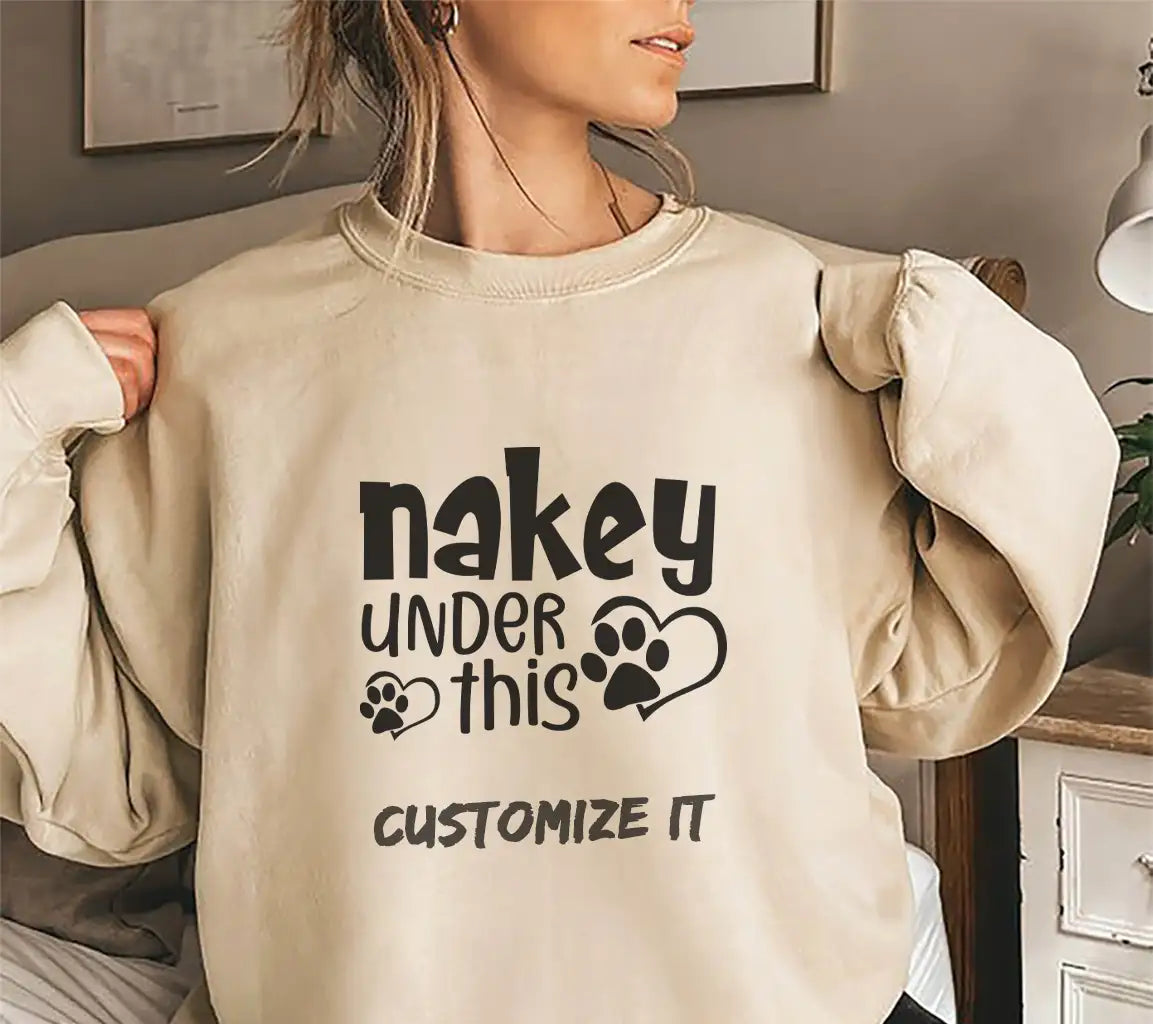 Nakey Under This SVG -  Dog Sign SVG