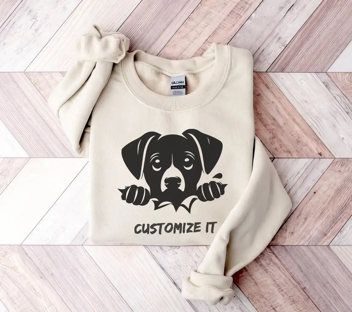 Dog Face SVG - Peaking Silhouette SVG