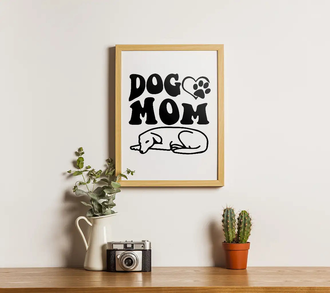  Dog Mom SVG - Dog Mom Quote Illustration SVG