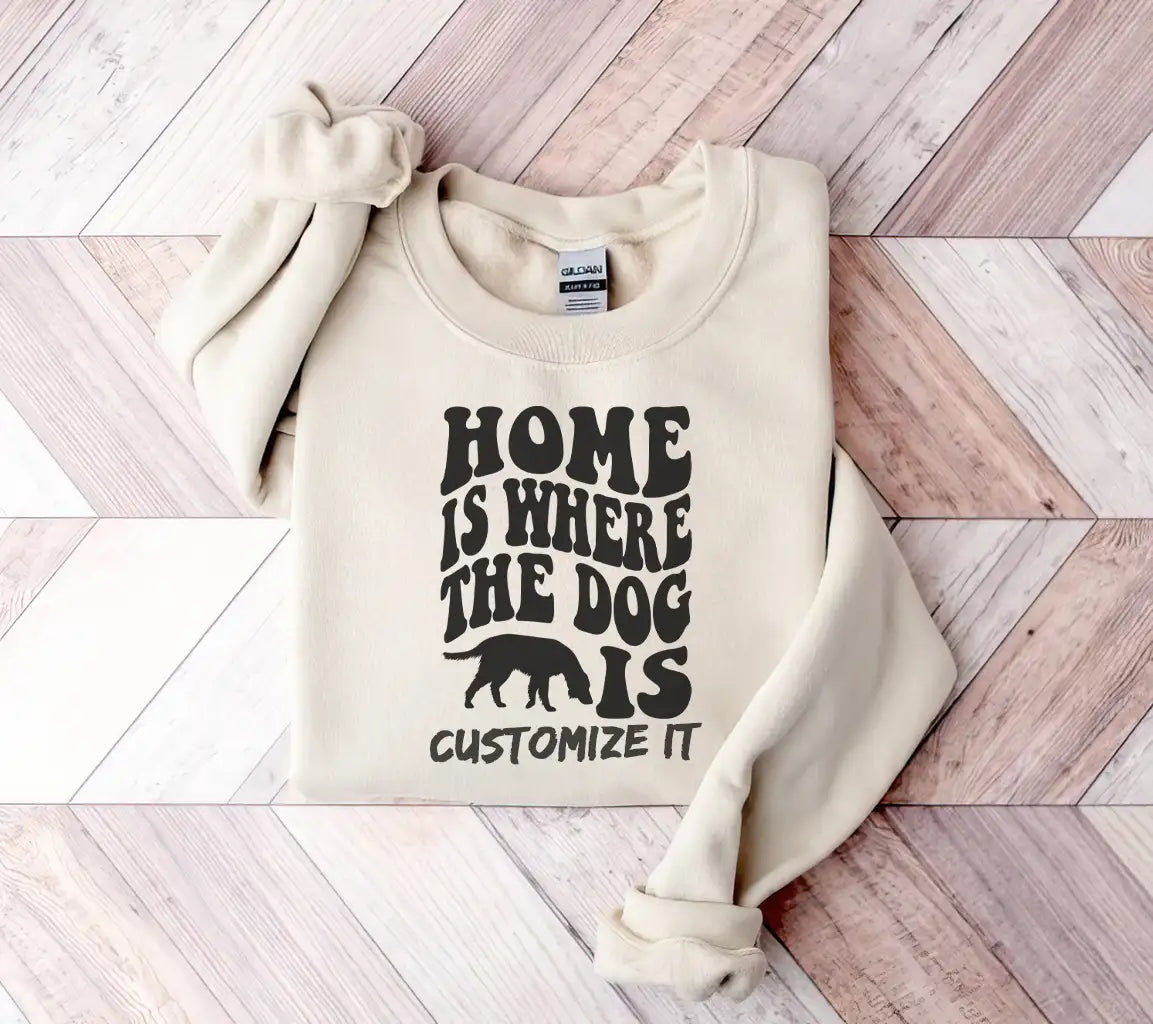 Home Is Where The Dog Is SVG Cut File - Dog Quote Design SVG