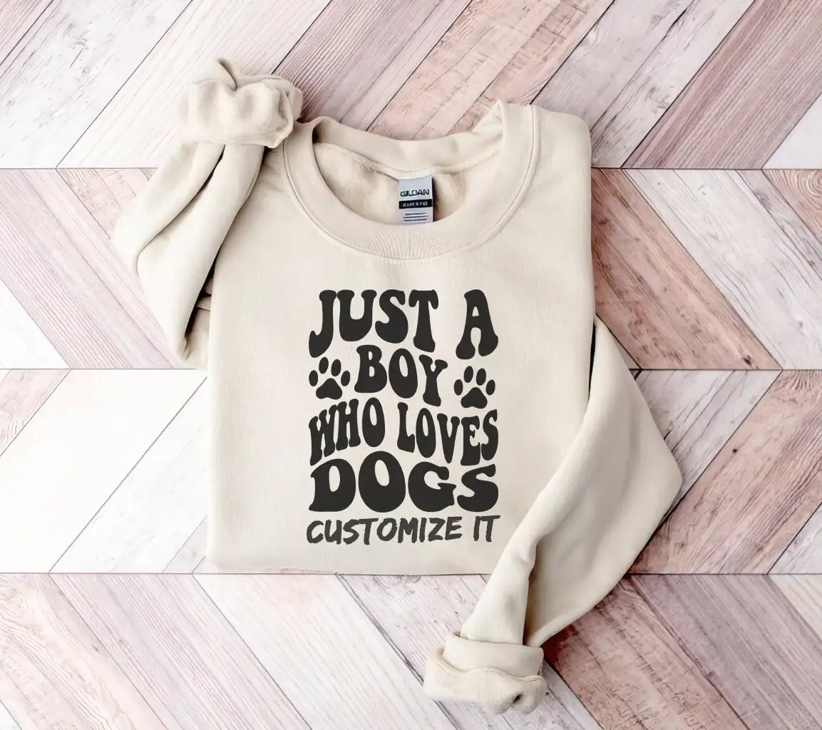 Just a Boy Who Loves Dogs SVG Cut File - Dog Quote Design SVG