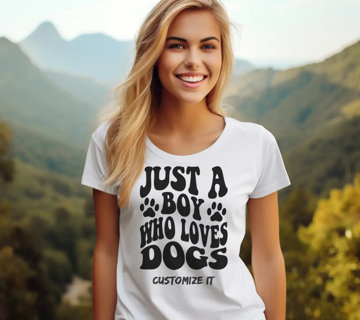 Just a Boy Who Loves Dogs SVG Cut File - Dog Quote Design SVG