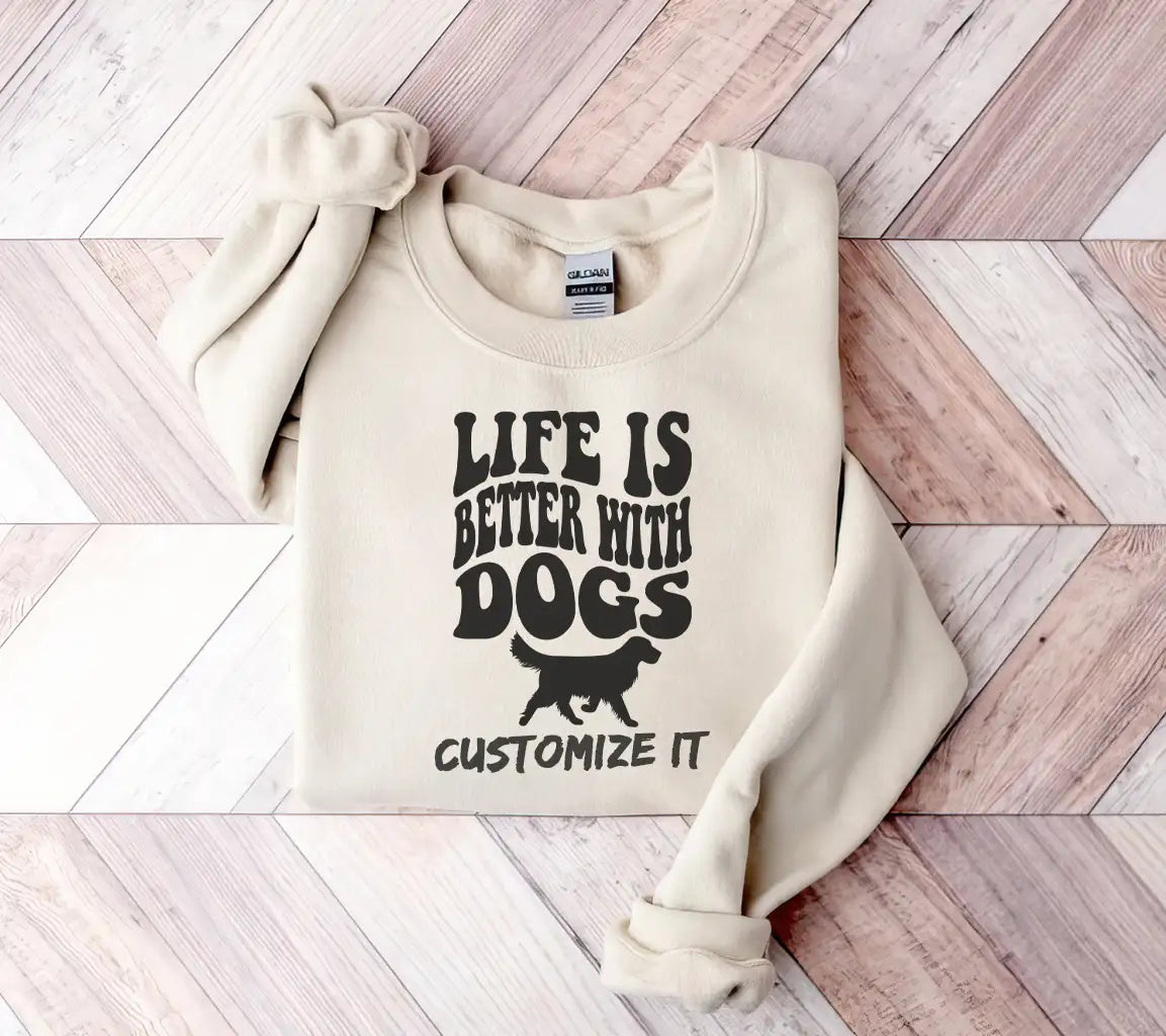 Life Is Better With Dogs SVG - Dog Quote Poster Design SVG