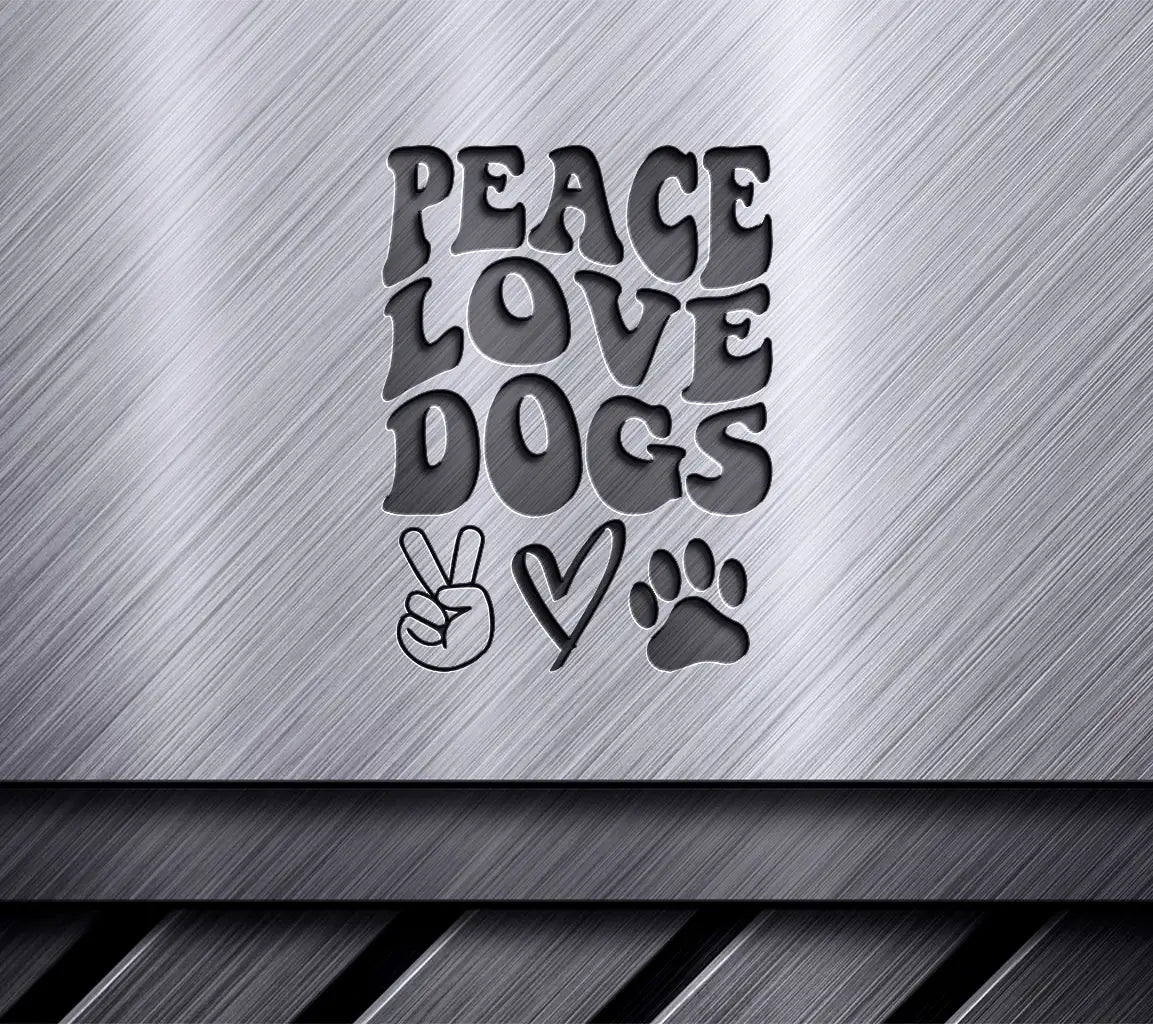 Peace Love Dogs SVG - Peace Sign & Paw Print Design SVG