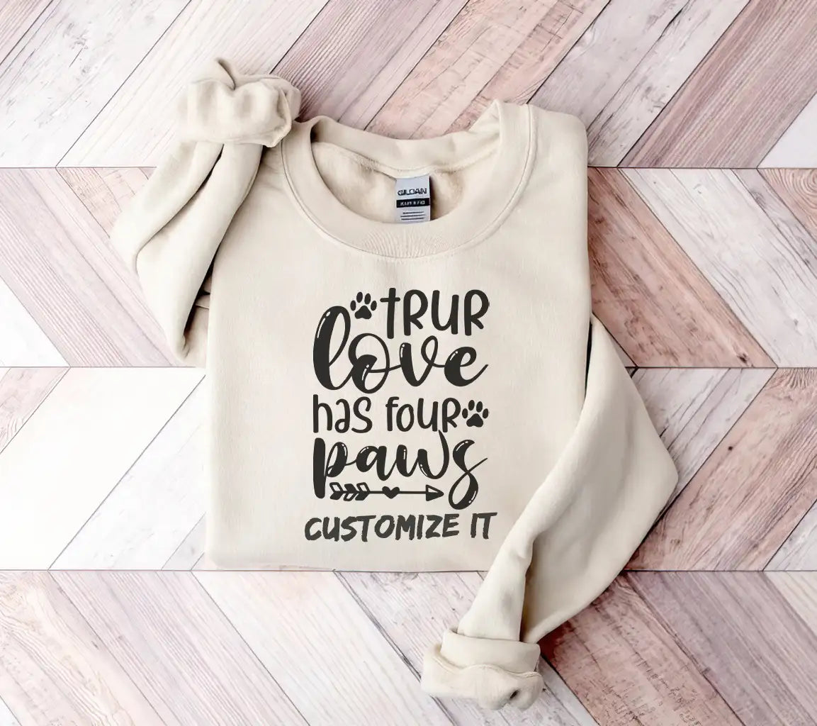 True Love Has Four Paws  Dog SVG Design SVG