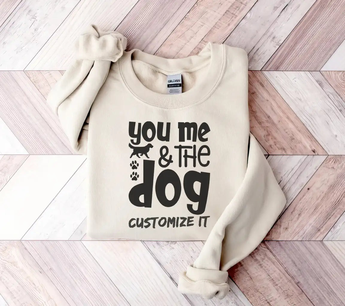 You, Me, & The Dog SVG - Dog Lover Poster Design SVG