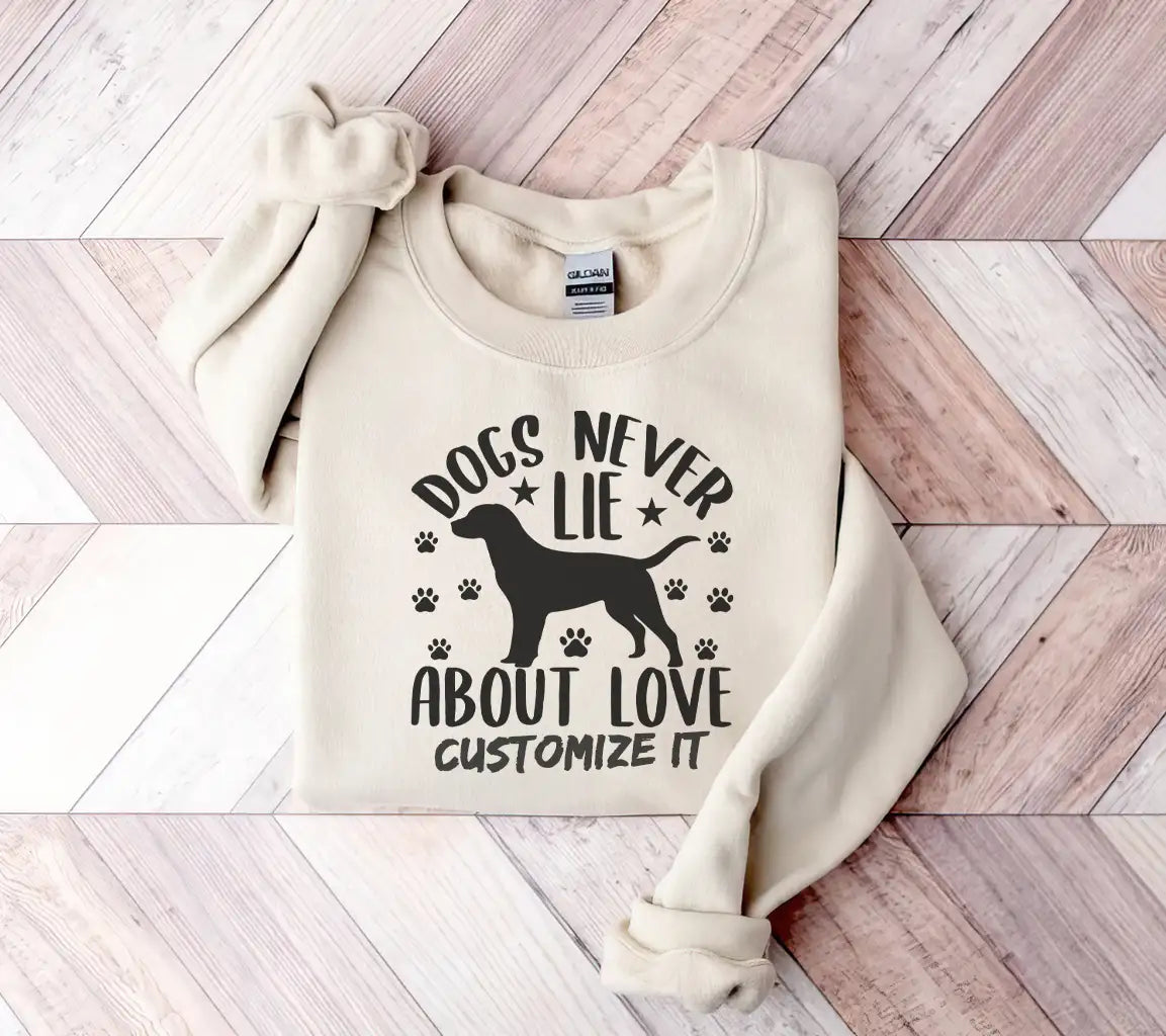 Dogs Never Lie About Love SVG Design - Printable Poster SVG