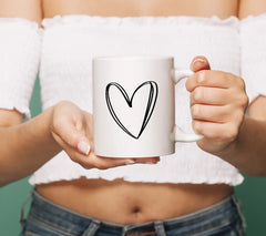  Doodle Heart SVG - Minimalist Heart Illustration SVG