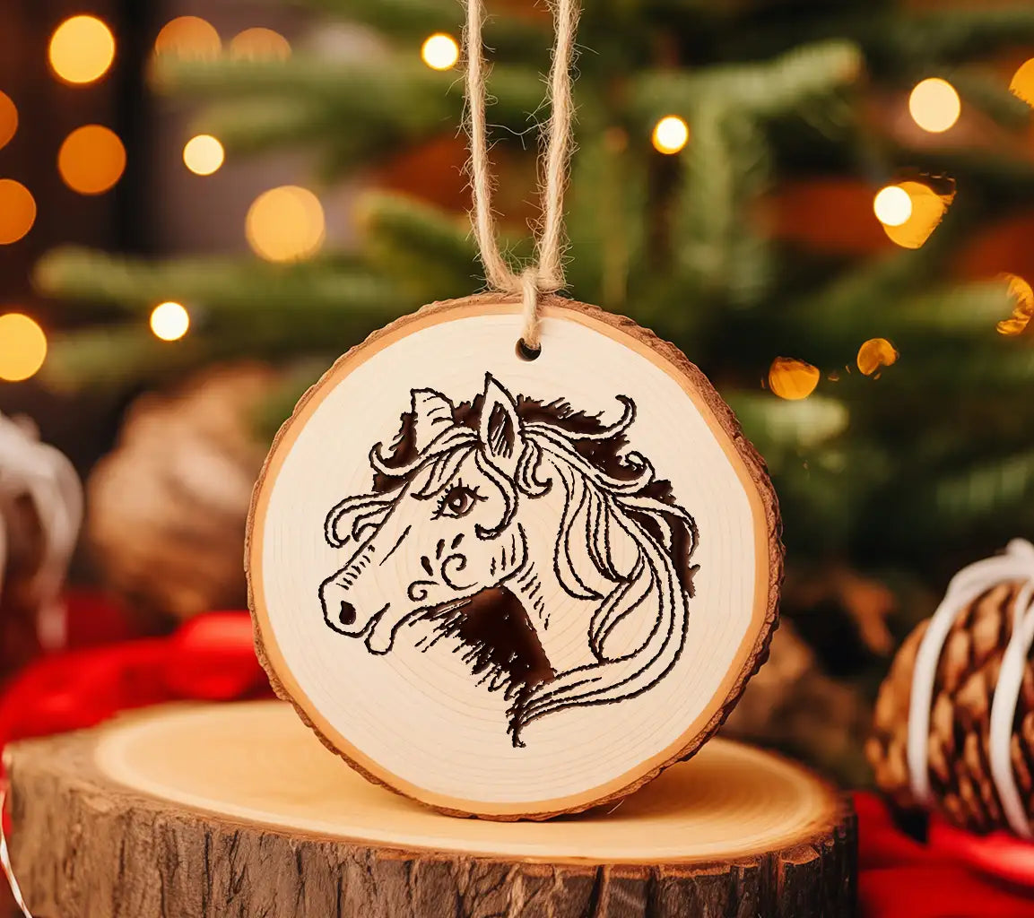 Doodle Drawing Decorative Horse Head Illustration