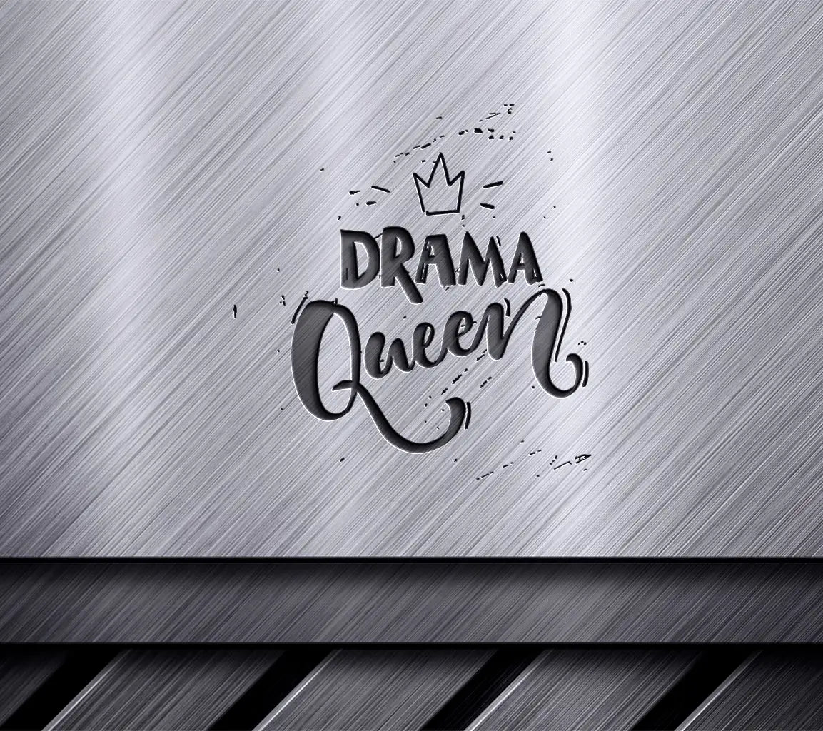 Drama Queen Typography SVG - Grunge Background Design SVG
